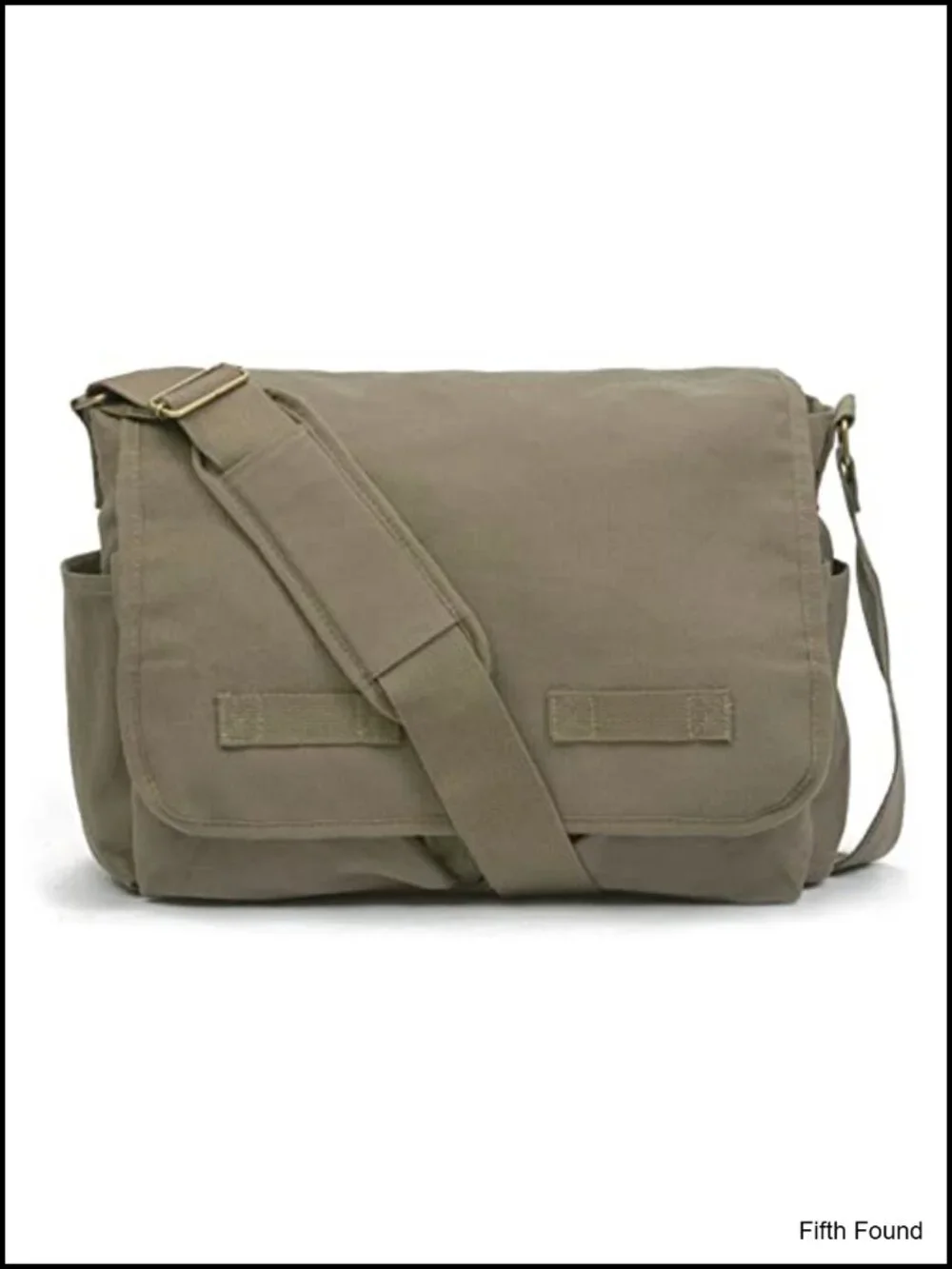 Heavyweight Cotton Canvas Messenger Bag Adjustable Crossbody Shoulder Bag